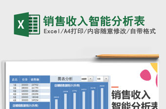 2021年銷售收入智能分析表
