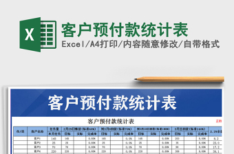 2021年客戶預(yù)付款統(tǒng)計(jì)表