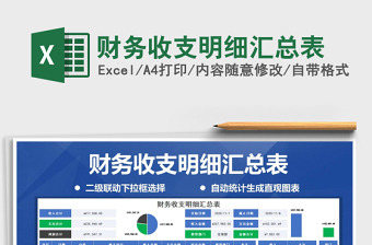 2021年財務(wù)收支明細匯總表