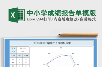 2021年中小學(xué)成績報(bào)告單模版