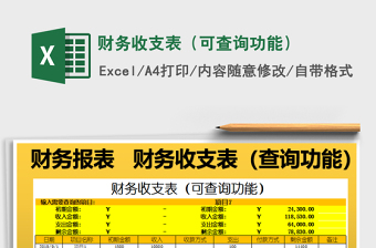 2021年財(cái)務(wù)收支表（可查詢功能）