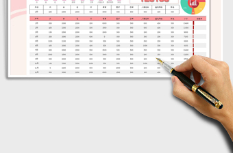 2021年家庭开支预算表（可视化）免费下载