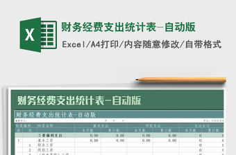 2022年財務經費支出統計表-自動版