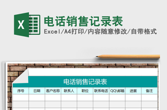 2021年電話銷(xiāo)售記錄表