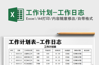 2021年工作計劃-工作日志免費下載