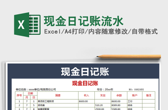 2021年現(xiàn)金日記賬流水