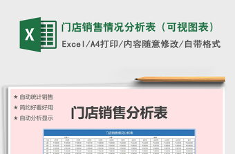 2021年門店銷售情況分析表（可視圖表）