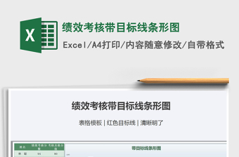 2021年績效考核帶目標線條形圖