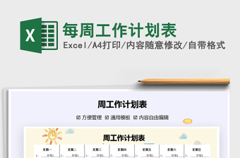 2021年每周工作計劃表