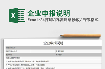 2021年企業(yè)申報說明