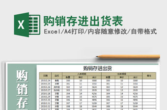 2021年購銷存進(jìn)出貨表