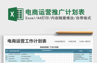 2021年電商運營推廣計劃表