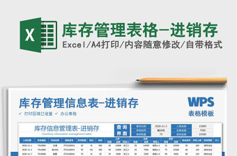2021年庫存管理表格-進銷存