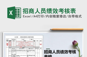 2021年招商人員績效考核表