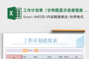 2021年工作計劃表（甘特圖顯示進度程度）