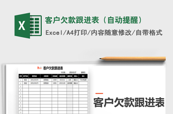2021年客戶欠款跟進(jìn)表（自動(dòng)提醒）