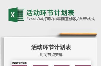 2021年活動(dòng)環(huán)節(jié)計(jì)劃表