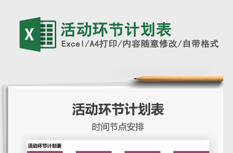 2021年活動環(huán)節(jié)計劃表