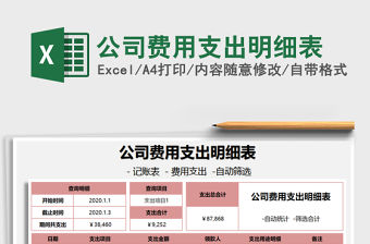 2021年公司費用支出明細表