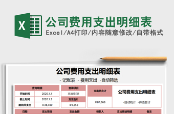 2021年公司費用支出明細表