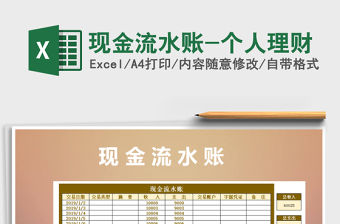 2021年現(xiàn)金流水賬-個人理財