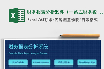 2021年財務(wù)報表分析軟件（一站式財務(wù)數(shù)據(jù)分析）