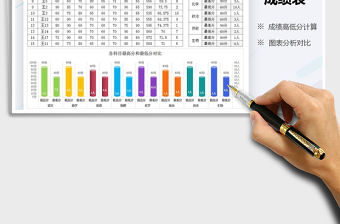 2021年考試成績表(成績高低分對(duì)比）