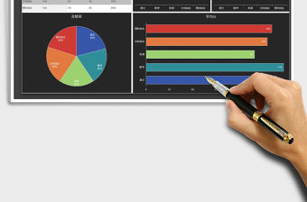 2021年學生考試成績數據圖表模板