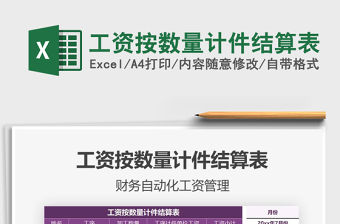 2021年工資按數(shù)量計件結(jié)算表