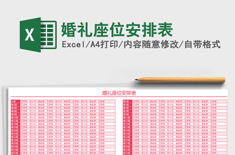 2021年婚禮座位安排表免費下載