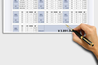 2021年一周伙食支出費用統計表