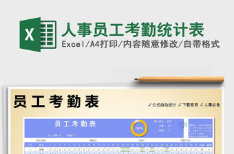 2021年人事員工考勤統計表