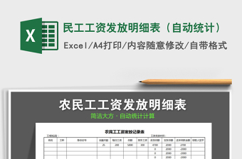 2021年民工工資發(fā)放明細(xì)表（自動(dòng)統(tǒng)計(jì)）