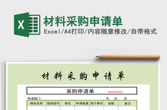 2021年材料采購申請單