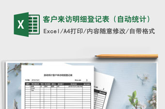 2022年客戶來訪明細登記表（自動統計）免費下載