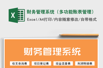 2021年財(cái)務(wù)管理系統(tǒng)（多功能賬表管理）