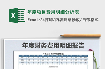 2021年年度項目費用明細分析表