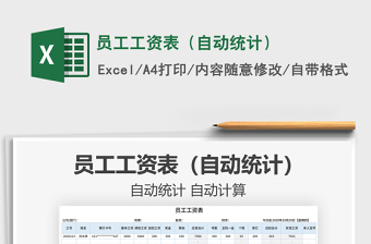 2021年員工工資表（自動統(tǒng)計）