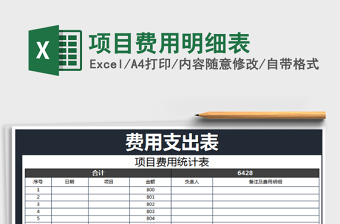 2021年項目費用明細表
