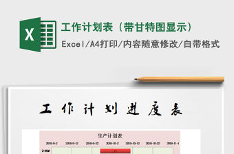 2021年工作計劃表（帶甘特圖顯示）