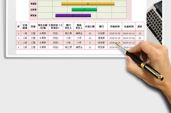 2021年工作計劃表（帶甘特圖顯示）