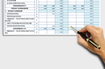 2021年现金流量表（自动计算、打印，简洁大方）