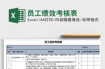 2021年員工績效考核表