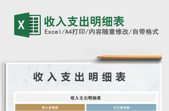 2021年收入支出明細(xì)表