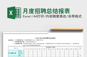 2021年月度招聘總結報表免費下載