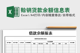 2021年賒銷貨款余額信息表
