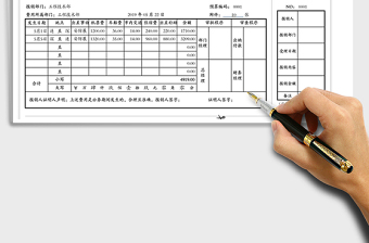 2021年差旅報銷單 自動生成金額