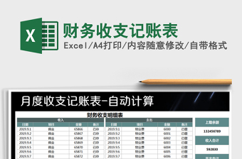 2021年財(cái)務(wù)收支記賬表