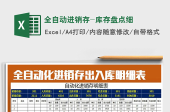 2021年全自動(dòng)進(jìn)銷存-庫(kù)存盤點(diǎn)細(xì)