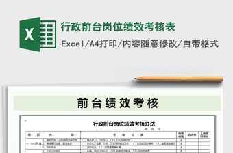 2021年行政前臺崗位績效考核表